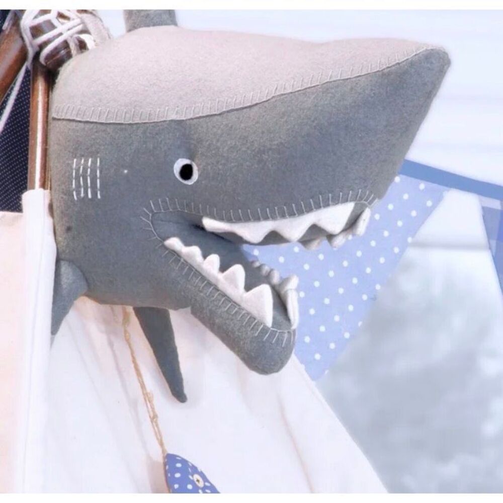 Pillowfort Target Shark Head Plush Wall Decor 14”